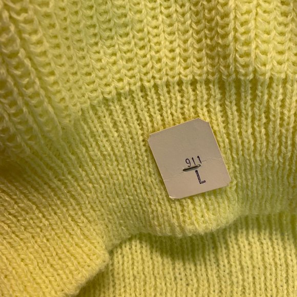 NWT Vintage Nob Hill Knits Buttery Yellow Sweater Size Large - Picture 3 of 8
